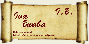Iva Bumba vizit kartica